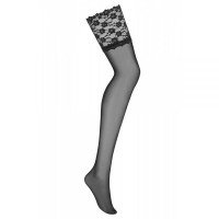 Чулки Obsessive Letica stockings black S/M