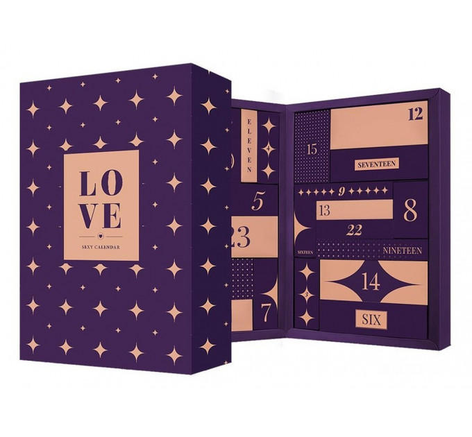 Адвент-календарь для пары Dreamtoys LOVE Pleasure Box Sexy Calendar, 24 предмета