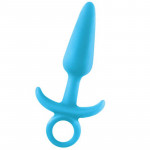 Анальная пробка с кольцом светящаяся FIREFLY PRINCE MEDIUM BLUE