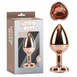 Анальна пробка золота CHISA MATRIX MONT із золотим каменем у формі серця, розмір M