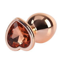 Анальна пробка золота CHISA MATRIX MONT із золотим каменем у формі серця, розмір M