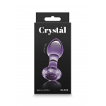 Анальная стеклянная пробка NS Novelties Crystal, фиолетовая