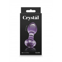 Анальная стеклянная пробка NS Novelties Crystal, фиолетовая
