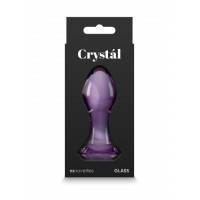 Анальна скляна пробка NS Novelties Crystal, фіолетова