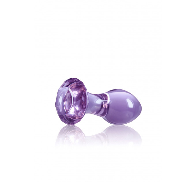 Анальная стеклянная пробка NS Novelties Crystal, фиолетовая