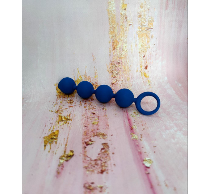 Анальные бусы Loveshop Anal Chain Blue 15 см* 2.5 см