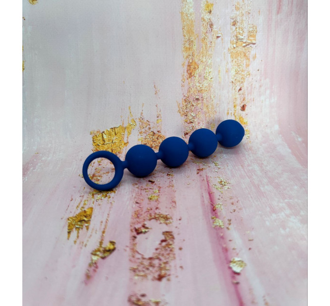 Анальные бусы Loveshop Anal Chain Blue 15 см* 2.5 см
