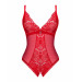 Ажурное боди с открытым доступом Obsessive Chilisa красное, XS/S