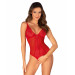 Ажурное боди с открытым доступом Obsessive Chilisa красное, XS/S