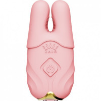 Беспроводные смарт вибрирующие зажимы для сосков ZALO Nave Vibrating Nipple Clamps розовый