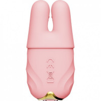 Беспроводные смарт вибрирующие зажимы для сосков ZALO Nave Vibrating Nipple Clamps розовый