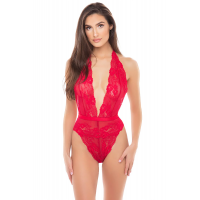 Боди с открытой спиной PLUNGE IN TEDDY RED, S/M