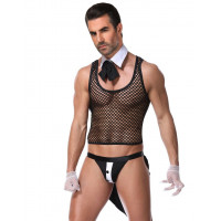 Черный мужской сексуальный комплект нижнего белья Star Night Valet, 4 предмета (без коробки )