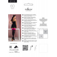 Чулки ST112 черные с золотистыми узорами, 5 (60 den) - Passion