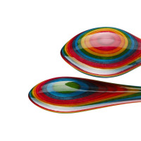 Дерев'яна анальна пробка Teatiamo Rainbow Northern Light різнокольорова, Small