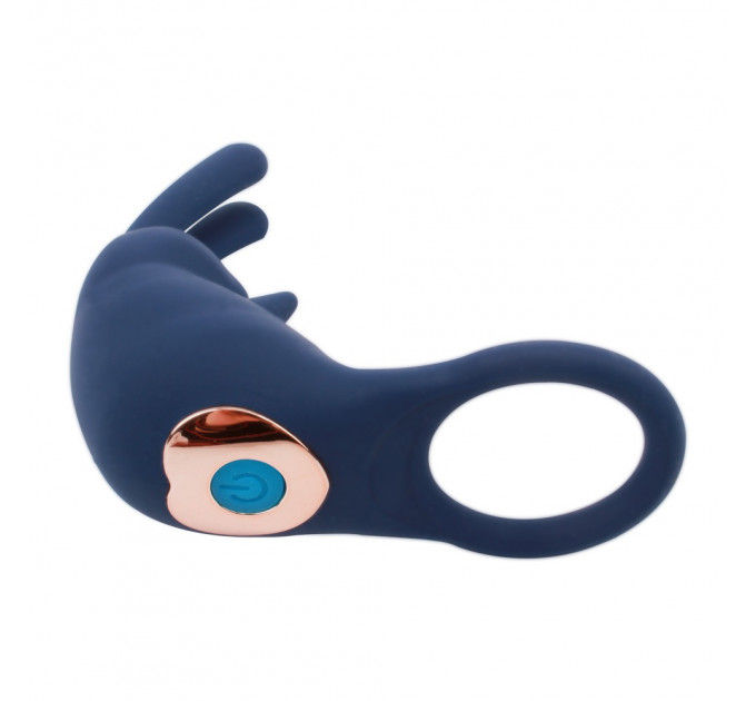 Эрекционное кольцо-кролик Chisa Bunny Ring, синий