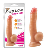 Фаллоимитатор с мошонкой Chisa Keep Love Shadow Dildo, бежевый