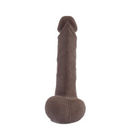 Фалоімітатор з мошонкою на присосці Chisa T-skin ReaL Desire Sniper, коричневий