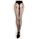 Колготки Ballerina's Secret с изящным орнаментом (20 den) черные, S/M