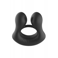 Кольцо эрекционное для пениса с вибрацией Dream Toys черное