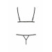 Комплект с открытым бюстом SOLON SET black S/M - Passion