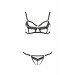 Комплект с открытым бюстом SOLON SET black S/M - Passion