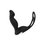 Масажер простати з вібрацією Dream Toys Cheeky Love P-Pleaser з кільцем для пеніса та яєчок, чорний