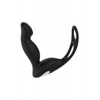 Массажер простаты с вибрацией Dream Toys Cheeky Love P-Pleaser с кольцом для пениса и яичек, черный