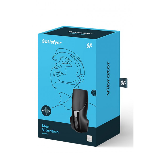 Мастурбатор с вибрациями в элегантном дизайне Satisfyer Men Vibration, черный