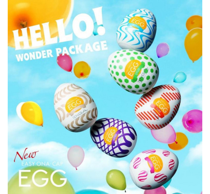 Мастурбатор хай-тек TENGA Egg Wonder Stud, білий