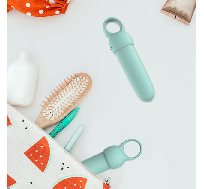 Мини-вибратор Every Night Toys Elliot светло-бирюзовый, 10 режимов вибрации