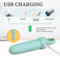 Міні-вібратор Every Night Toys Elliot світло-бірюзовий, 10 режимів вібрації