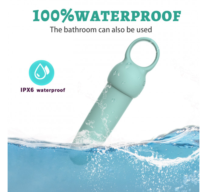 Мини-вибратор Every Night Toys Elliot светло-бирюзовый, 10 режимов вибрации