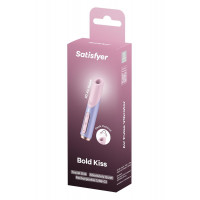 Мініатюрний вакуумний стимулятор клітора Satisfyer Bold Kiss рожево-бузковий