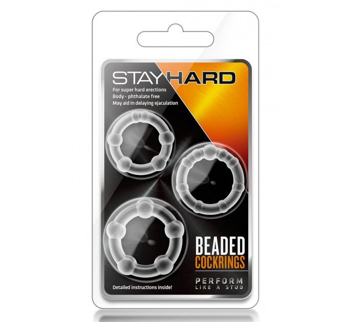 Набір ерекційних кілець Stay Hard Blush, прозорий