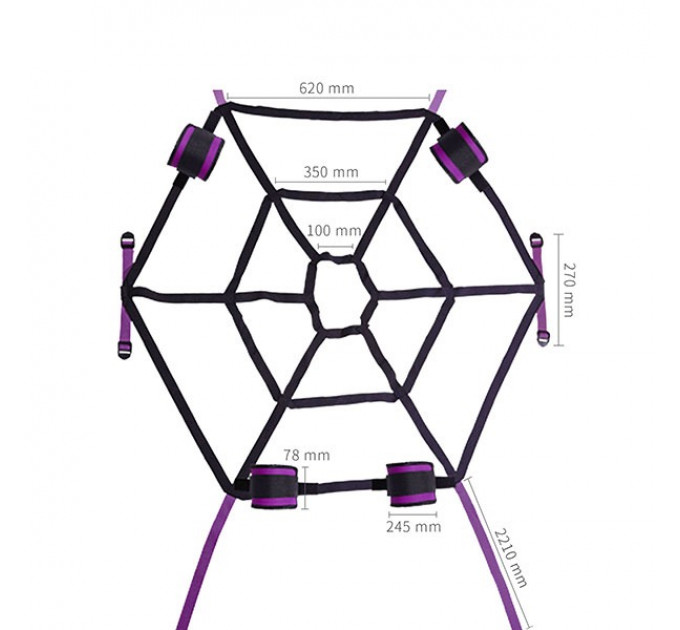 Набір фіксаторів Roоmfun Spider Web Bed у вигляді павутиння на ліжко