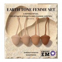 Набір вагінальних кульок Sweet Em, 4 шт з різною вагою, коричневі, 2.8 х 14.5 см