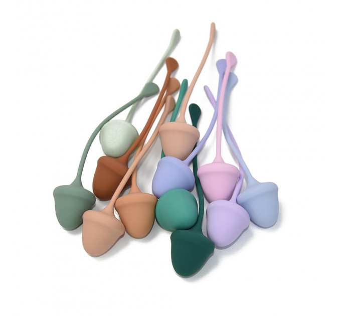 Набор вагинальных шариков Sweet Em, 4 шт с разным весом, коричневые, 2.8 х 14.5 см