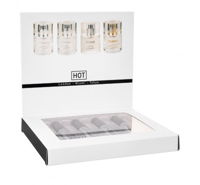 Набір жіночих парфумів з феромонами HOT LMTD Pheromone Perfume Women, 4x5 мл