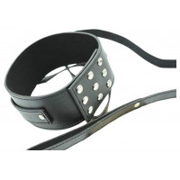 Нашийник з повідцем DS Fetish Collar with leash black metal Нашийник з повідцем DS Fetish Collar with leash black metal