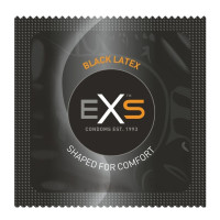 Презервативы черного цвета латексные Exs BLACK Latex веганские (цена за упаковку, 12 шт.)