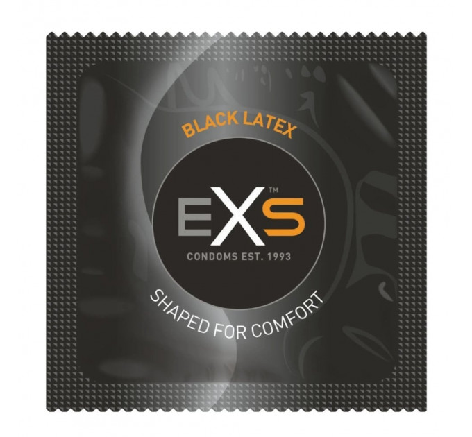 Презервативы черного цвета латексные Exs BLACK Latex веганские (цена за упаковку, 12 шт.)