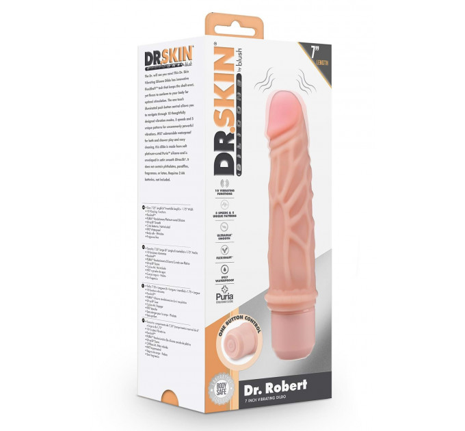 Реалистичный вибратор DR. SKIN SILICONE DR. ROBERT 19 см