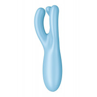 Смарт-вибратор тройной для клитора Satisfyer Threesome 4 голубой