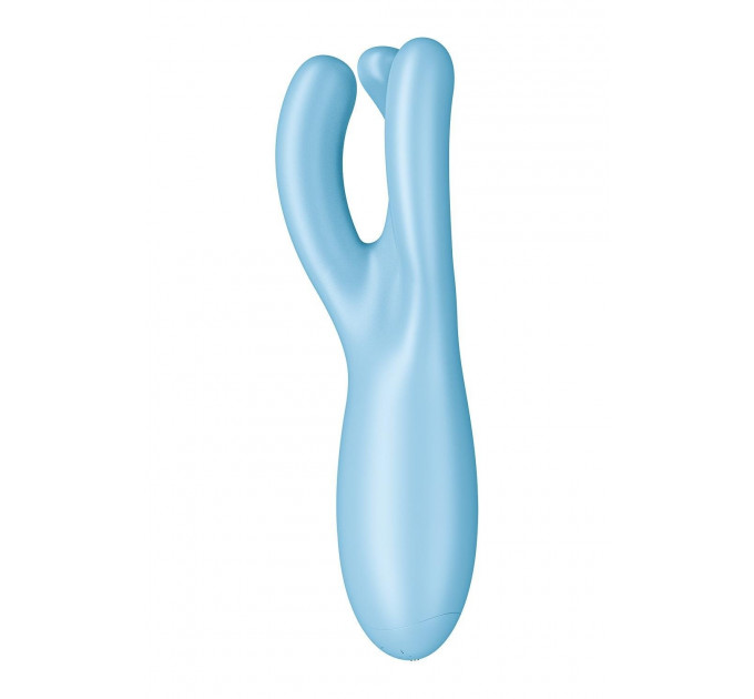 Смарт-вибратор тройной для клитора Satisfyer Threesome 4 голубой