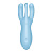 Смарт-вибратор тройной для клитора Satisfyer Threesome 4 голубой