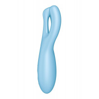 Смарт-вибратор тройной для клитора Satisfyer Threesome 4 голубой