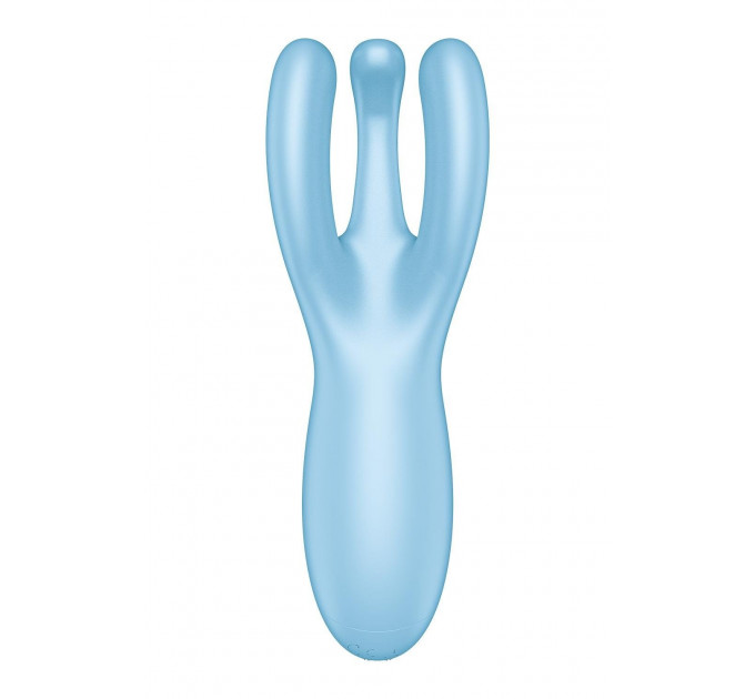 Смарт-вибратор тройной для клитора Satisfyer Threesome 4 голубой