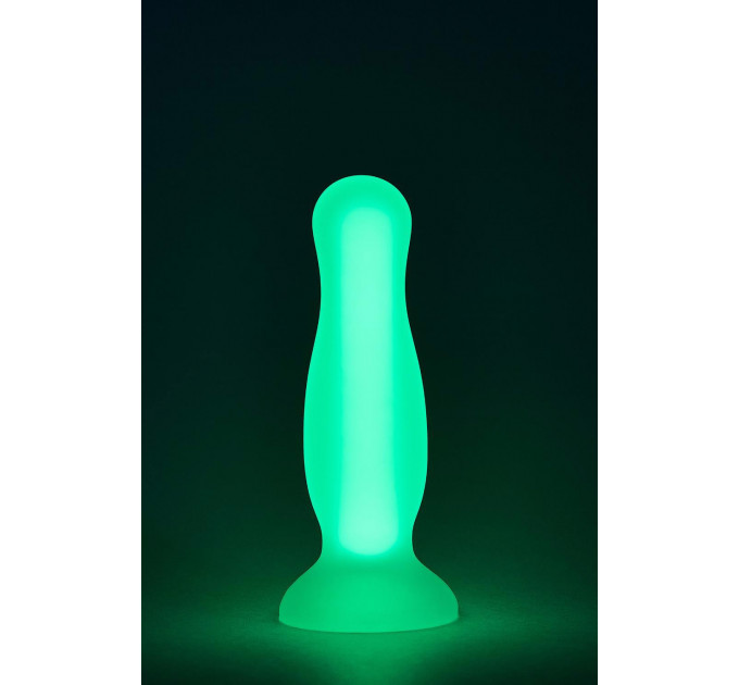 Анальна пробка, що світиться Dream Toys RADIANT SOFT SILICONE GLOW IN THE DARK PLUG SMALL GREEN