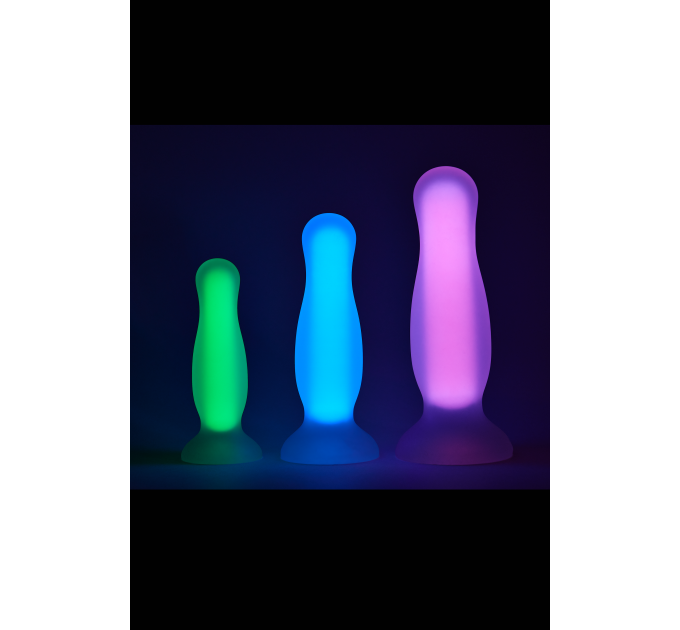 Анальна пробка, що світиться Dream Toys RADIANT SOFT SILICONE GLOW IN THE DARK PLUG SMALL GREEN